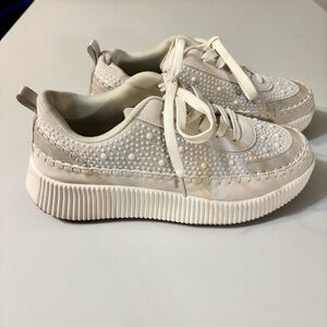 Nicole Miller New York | Brita Studded Ivory Fashion Sneakers